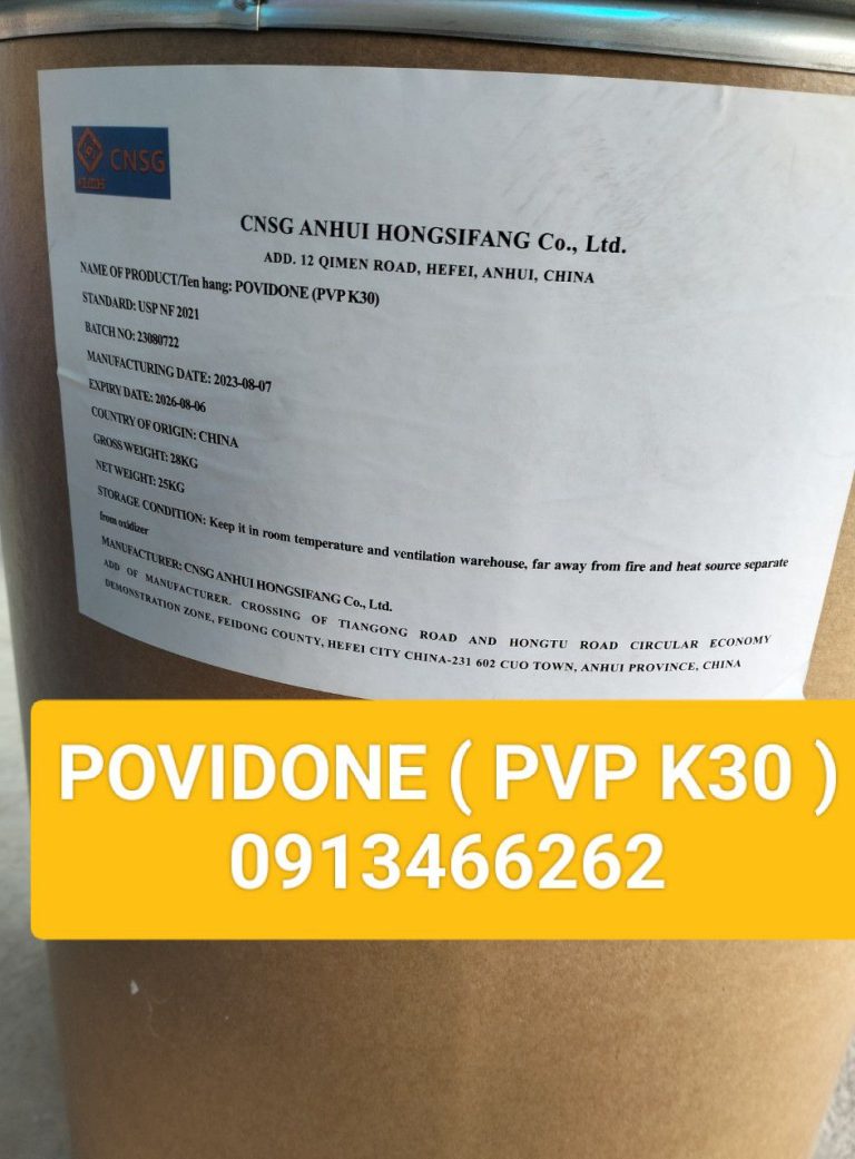 PVP K30 – Polyvinylpyrrolidone 30 – Povidone K30